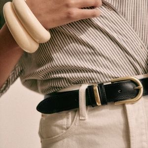 Sezane Taylor Belt Black Leather